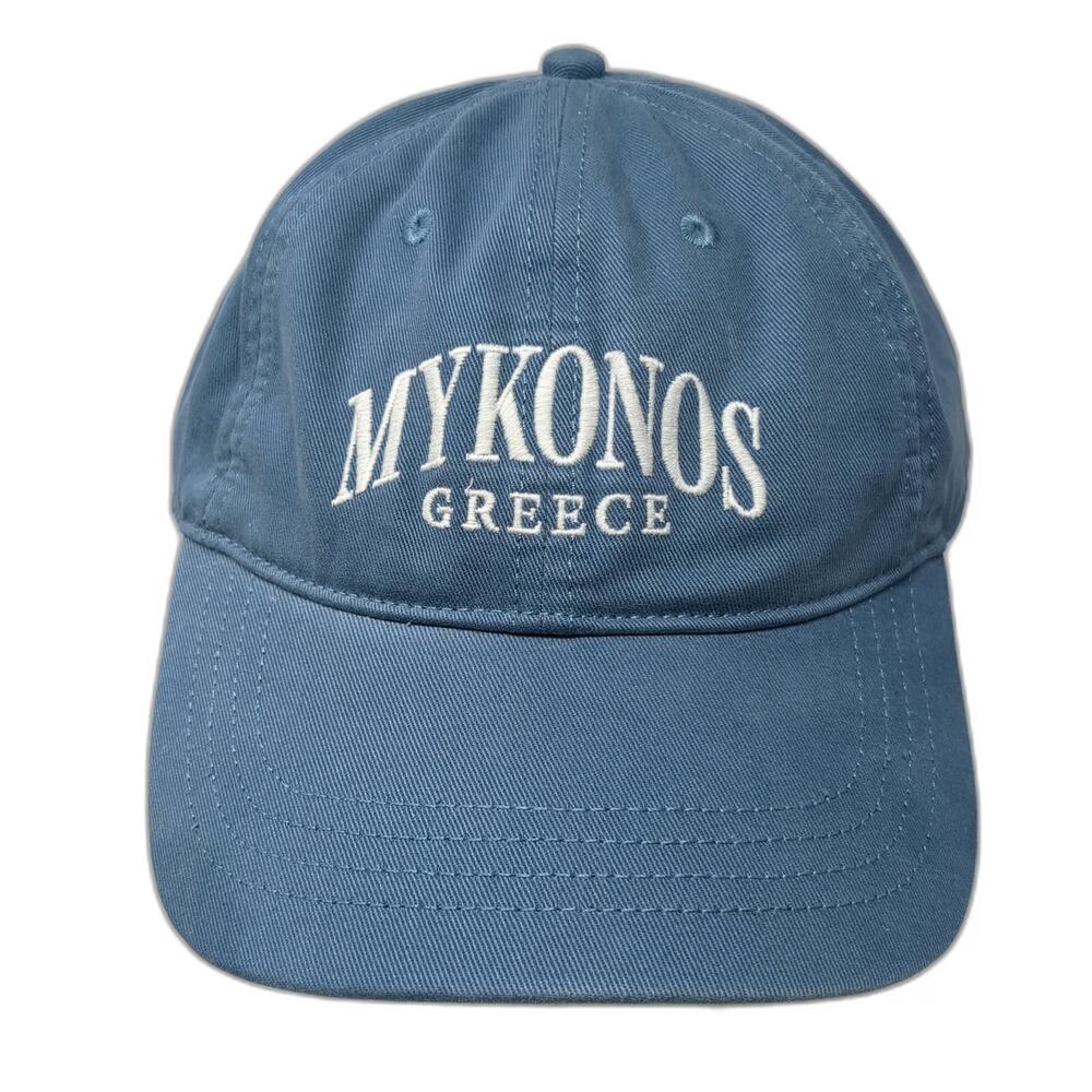 Abercrombie & Fitch Baseball Cap Blue One Size Mykonos Greece Hat Slideback